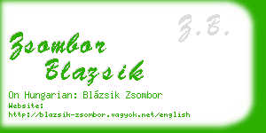 zsombor blazsik business card