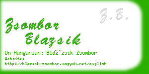 zsombor blazsik business card